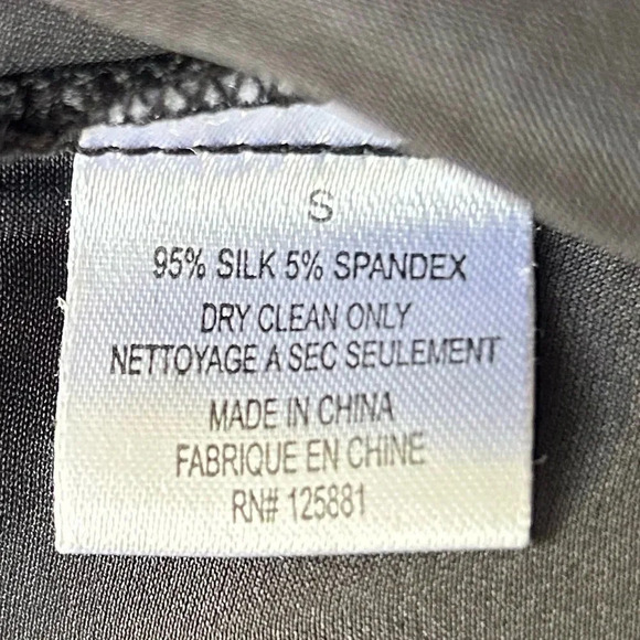 Brochu Walker stretch silk tunic black keyhole pockets Size S - Picture 5 of 6